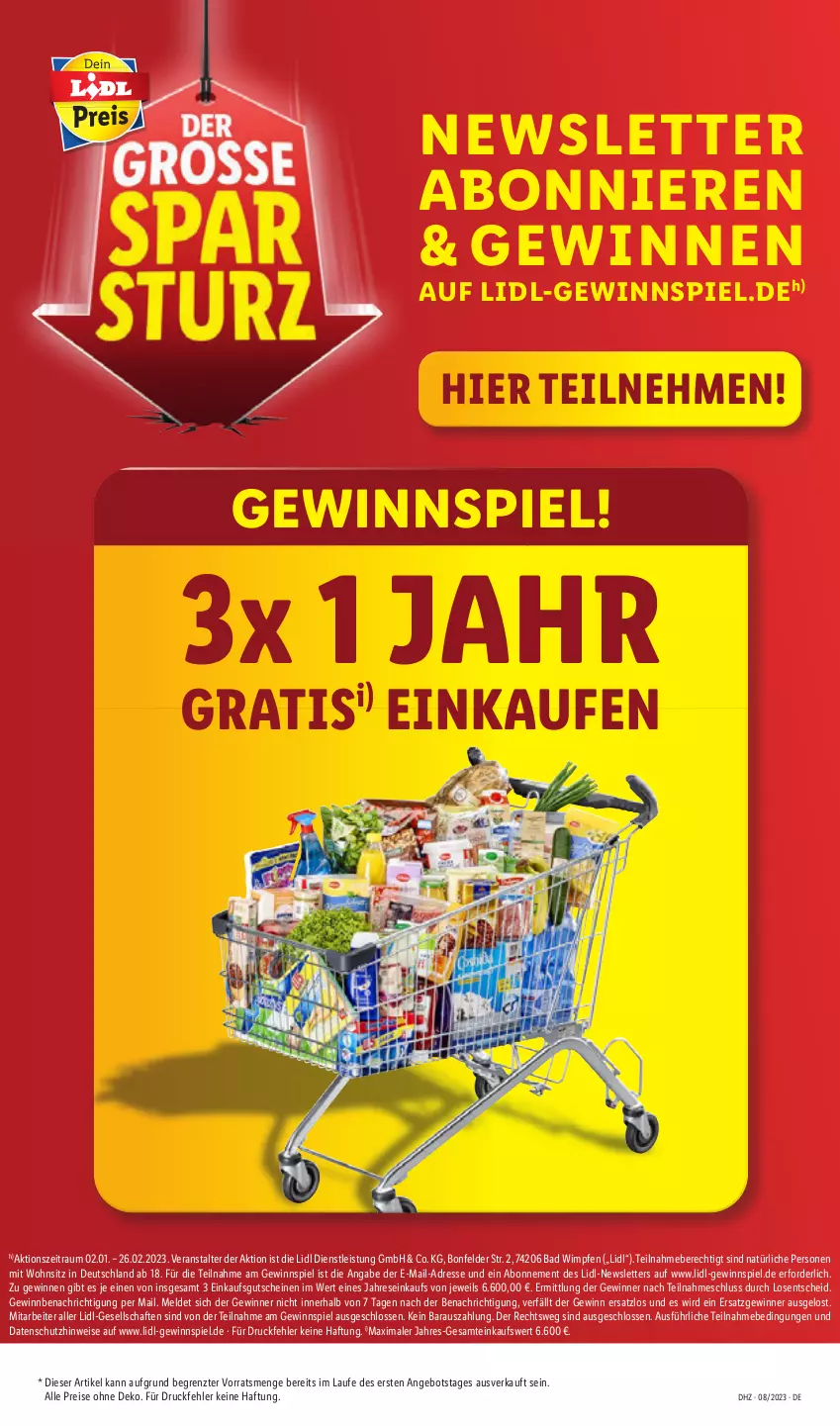 Aktueller Prospekt Lidl - Aktionsprospekt - von 20.02 bis 25.02.2023 - strona 57 - produkty: angebot, Bad, eis, gewinnspiel, gutschein, gutscheine, reis, Ti, ZTE