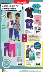 Gazetka promocyjna Lidl - Aktionsprospekt - Gazetka - ważna od 25.02 do 25.02.2023 - strona 26 - produkty: Bau, baumwolle, gin, leggings, ndk, pailletten, reine baumwolle, Ria, Schal, Schale, shirt, T-Shirt, Ti, wendepailletten, Weste, wolle