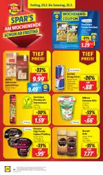 Gazetka promocyjna Lidl - Aktionsprospekt - Gazetka - ważna od 25.02 do 25.02.2023 - strona 48 - produkty: angebot, bella crema, bohne, bohnen, Bona, coupon, drink, drucker, ehrmann, eis, elle, energy drink, Engel, joghur, joghurt, Kefir, kerze, melitta, Milbona, Nescafé, nescafé gold, papier, pizza, Pizzateig, pudding, red bull, reis, sauce, teller, Ti, tomate, tomaten, tomatensauce, torte, tortelloni, ZTE