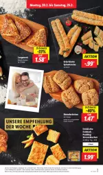 Gazetka promocyjna Lidl - Aktionsprospekt - Gazetka - ważna od 25.02 do 25.02.2023 - strona 5 - produkty: brot, brötchen, dinkelbrötchen, eis, kuchen, Laugeneck, pudding, reis, spinat, Streuselkuchen, Tasche, Ti