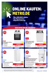 Gazetka promocyjna Metro - Online: Wochen-Angebote - Gazetka - ważna od 31.08 do 31.08.2025 - strona 2 - produkty: amica, angebot, angebote, aqua, Bau, decke, edelstahl, einbau-geschirrspüler, eis, Elektro, erde, garraum, gefrierschrank, geschirr, geschirrspüler, grill, grillrost, kochfeld, LG, Metro, möbel, ndk, Rauch, reiniger, reis, Ria, rwe, Schrank, spülmittel, Ti, wasser