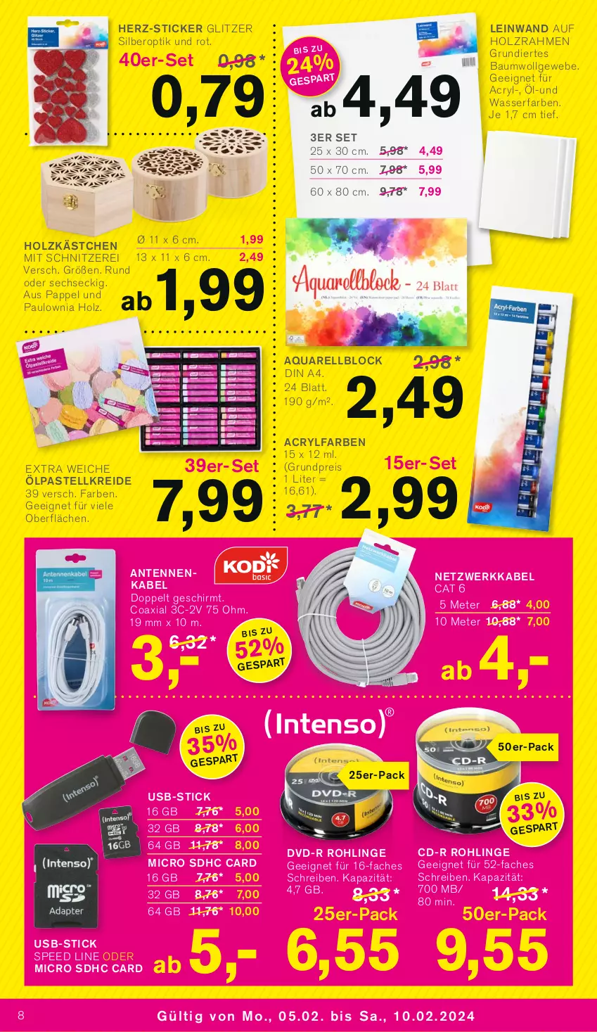 Aktueller Prospekt Kodi - Prospekte - von 05.02 bis 10.02.2024 - strona 8 - produkty: aqua, Bau, din a4, dvd, eis, Holz, Kreide, LG, reis, rel, spee, Ti, usb, wasser