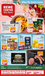 Gazetka promocyjna Rewe - Prospekte - Gazetka - ważna od 27.02 do 27.02.2022 - strona 1 - produkty: aktionspreis, alkohol, angebot, angebote, Astra, barilla, batterie, bratwurst, chips, chipsfrisch, eis, elle, funny-frisch, gewürz, Heu, krombache, krombacher, Mett, mozzarella, pizza, reis, rel, Ria, rum, schwein, schweine, schweinemett, teigwaren, Ti, uhr, wagner, wein, weine, wurst, zitrone, zitronen