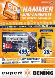 Gazetka promocyjna Expert Aurich - Prospekte - Gazetka - ważna od 13.01 do 13.01.2022 - strona 1 - produkty: akku, angebot, angebote, Bank, dvb, DVB-T, eis, elle, fernseher, Fitness-Tracker, hd triple tuner, leine, Persona, reis, Smart Bluetooth, Sport, telefon, teller, Ti, tuner, uhd, wasser