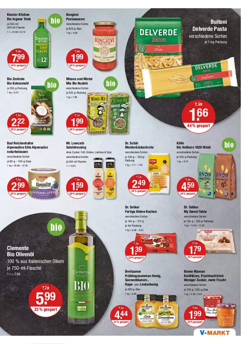 Aktueller Prospekt Vmarkt - V-Markt - von 12.05 bis 18.05.2022 - strona 9 - produkty: aufstrich, Bad, bio, blume, blumen, bonne maman, Brei, brot, buitoni, Dr. Oetker, dressing, eis, ente, erde, flasche, frucht, fruchtaufstrich, honig, ingwer, je 250-g-packung, kokos, kölln, konfitüre, konfitüren, korn, kuchen, leine, mam, mehl, Meister, müsli, my sweet table, natur, nudel, nudeln, olive, oliven, olivenöl, pasta, salat, salatdressing, salz, sauce, saucen, soja, sonnenblume, sonnenblumen, Ti, zucker