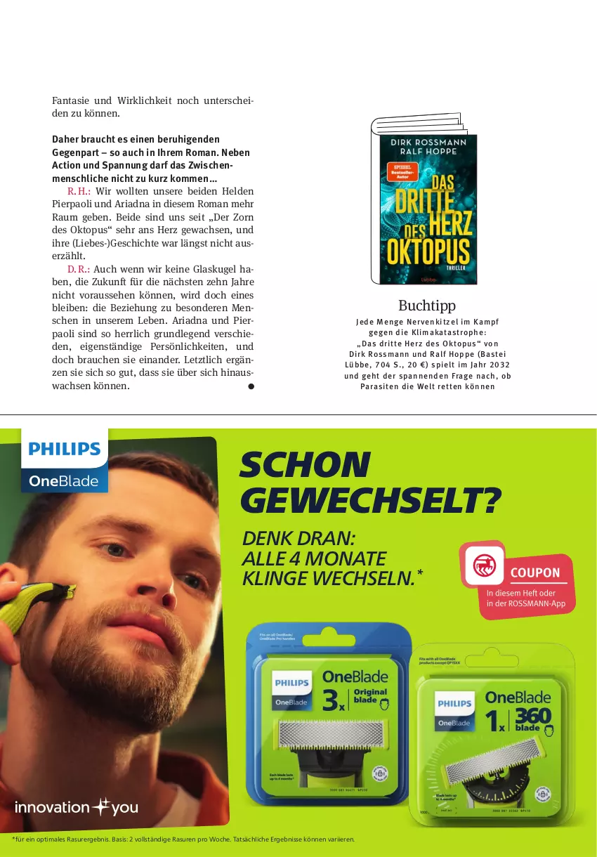 Aktueller Prospekt Rossmann - Prospekte - von 01.10 bis 31.10.2023 - strona 19 - produkty: buch, elle, fanta, Glaskugel, Kugel, leine, lion, mac, Rauch, Ria, ring, Ti, tisch