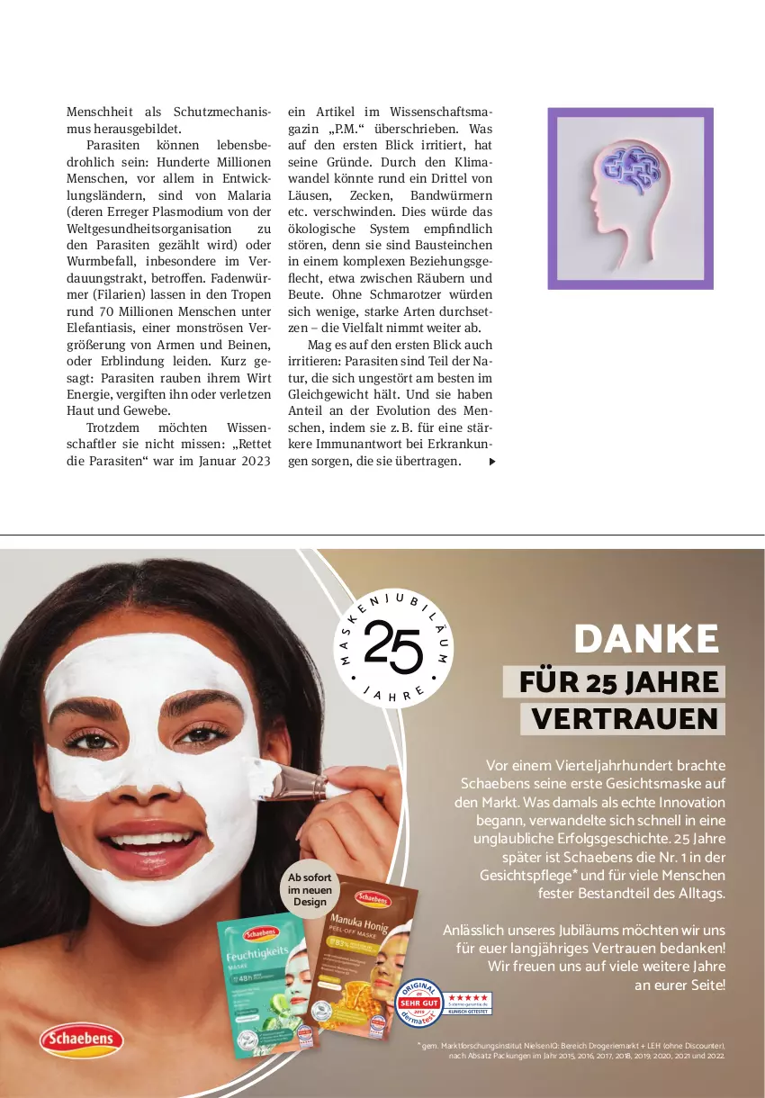 Aktueller Prospekt Rossmann - Prospekte - von 01.10 bis 31.10.2023 - strona 25 - produkty: aust, Bau, discount, Elefant, Gesichtsmaske, gesichtspflege, Gesundheit, Jubiläums, LG, lion, magazin, Maske, natur, Ria, Schaebens, Ti, Tiere, WICK