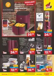 Gazetka promocyjna Netto Marken-Discount - Filial-Angebote - Gazetka - ważna od 22.10 do 22.10.2022 - strona 25 - produkty: angebot, backofen, batterie, batterien, Becher, bestpreis, bratpfanne, decke, Deckel, edelstahl, eis, elle, fisch, frischhaltedosen, fritteuse, Frittierkorb, früchte, Geflügel, grill, herdarten, Kocher, korb, kuchen, leine, meeresfrüchte, mikrowelle, Mixer, obst, Ofen, pfanne, pfeffer, Pfeffermühle, pizza, pommes, reis, salz, smoothie, smoothies, Sport, steak, Ti, Tiere, tisch, vita, wasser, wasserkocher, würstchen, ZTE