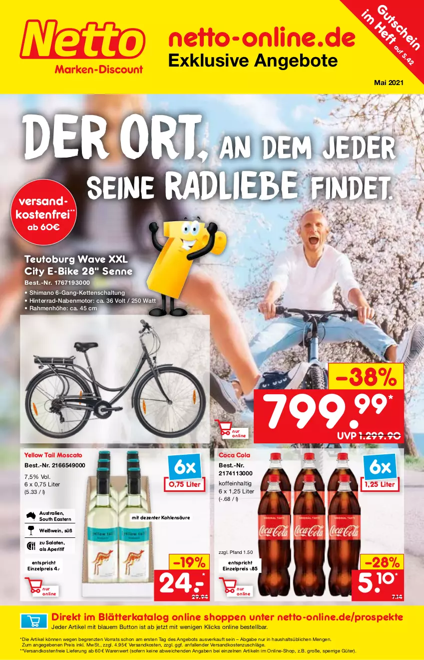 Aktueller Prospekt Netto Marken-Discount - Online-Magazin Mai - von 01.05 bis 31.05.2021 - strona 1