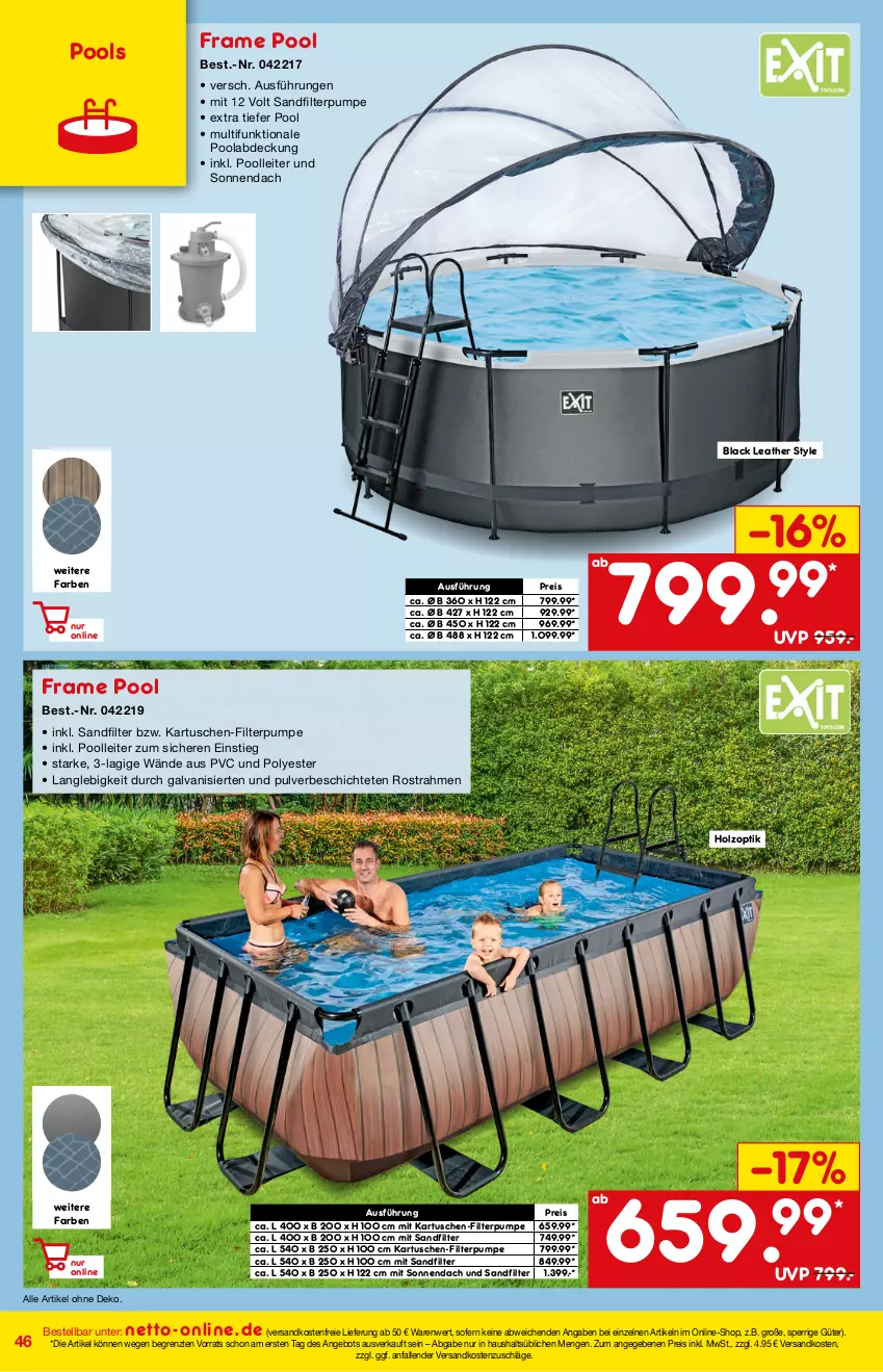 Aktueller Prospekt Netto Marken-Discount - Online-Angebote April - von 01.04 bis 30.04.2022 - strona 46 - produkty: angebot, eis, Holz, lack, ndk, pool, reis, Ti, versandkostenfrei, ZTE