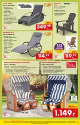 Gazetka promocyjna Netto Marken-Discount - Online-Angebote April - Gazetka - ważna od 30.04 do 30.04.2022 - strona 23 - produkty: angebot, bürste, eis, ente, garnitur, Garten, gartenstuhl, gsw, Holz, kissen, korb, kunststoffgeflecht, Liege, nackenkissen, ndk, reis, Ria, rückenlehne, Schaukel, Schaukelliege, strandkorb, stuhl, Ti, tisch, versandkostenfrei, ZTE