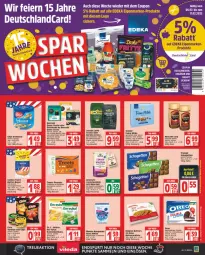 Gazetka promocyjna Edeka - Angebote der Woche - Gazetka - ważna od 04.02 do 04.02.2023 - strona 13 - produkty: ACC, auto, Bagel, beutel, bio, bohne, bohnen, bonbons, butter, caffe, coupon, creme, deka, dip, dolce gusto, eier, elle, erde, erdnüsse, golden toast, Hustenbonbons, jacobs, kaffee, kakao, kaugummi, keks, latte, LG, linsen, löslicher kaffee, mac, Mantel, meersalz, mentos, mint, natur, natura, nescafe, oreo, rum, salz, schogetten, schoko, starbucks, Tchibo, tee, Ti, toast, tortilla, tortillas, ültje, ültje erdnüsse, waffeln, zucker