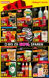 Gazetka promocyjna Norma - Norma - Gazetka - ważna od 30.09 do 30.09.2024 - strona 5 - produkty: alkohol, auer, batterie, batterien, Blüte, brustfilet, caramel, curry, decke, Deckel, dip, eintopf, eis, ente, erbsen, erdnüsse, filet, flasche, fleisch, gin, grana, green tea, himbeer, holunder, holunderblüte, ice tea, jumbo, kuchen, kühlregal, linsen, mac, maracuja, natur, nudel, nudeln, nuggets, ohne alkohol, Pfannkuchen, pfirsich, Poffertjes, pralinen, Rana, rapsöl, regal, rind, Schal, Schale, schnitten, schwein, schweine, schweinefleisch, sim, sirup, Sprotten, steak, steaks, studentenfutter, suppe, suppen, Ti, topf, wein, weine, zitrone