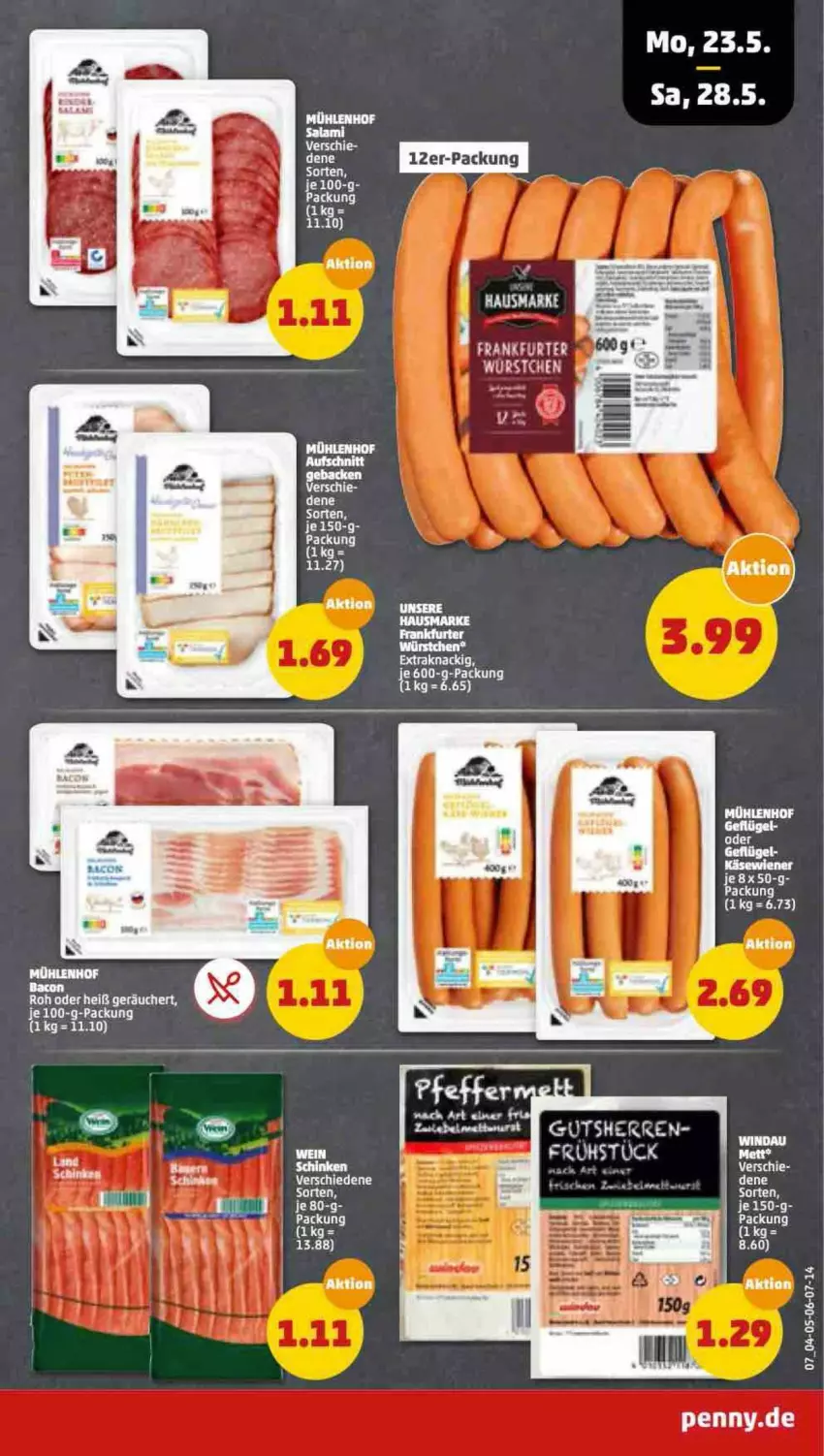 Aktueller Prospekt Penny - Prospekte - von 23.05 bis 28.05.2022 - strona 7 - produkty: hausmarke, Kette, salami, schinken, Ti