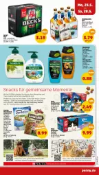 Gazetka promocyjna Penny - Prospekte - Gazetka - ważna od 28.05 do 28.05.2022 - strona 17 - produkty: adventuros, aust, beck's, beutel, bier, duschgel, felix, flasche, flüssigseife, gelee, gin, hundesnack, krombache, krombacher, krombacher pils, mac, nuggets, olive, palmolive, pils, purina, schwein, Seife, snack, snacks, Spiele, Stier, Ti, Tiere, wein, Wild