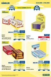 Gazetka promocyjna Metro - Wochen-Angebote Händler - Gazetka - ważna od 17.01 do 17.01.2026 - strona 2 - produkty: angebot, bounty, eis, Kinder, kinder bueno, kitkat, lion, nestlé, reis, riegel, Ti, vita