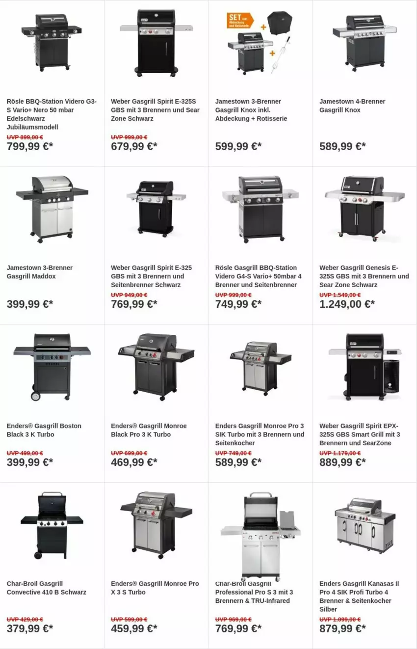 Aktueller Prospekt Obi - Prospekte - von 28.11 bis 06.12.2023 - strona 11 - produkty: char-broil, dell, enders, gasgrill, grill, Jubiläums, Kocher, lack, Mode, nero, rösle, Ti, weber