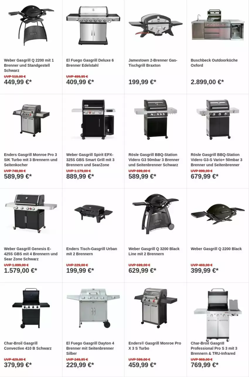 Aktueller Prospekt Obi - Prospekte - von 28.11 bis 06.12.2023 - strona 9 - produkty: char-broil, edelstahl, enders, gasgrill, grill, Kocher, küche, lack, rösle, Ti, tisch, tischgrill, weber