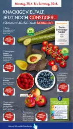 Gazetka promocyjna AldiSud - ALDI Aktuell - Gazetka - ważna od 30.04 do 30.04.2022 - strona 2 - produkty: aldi, avocado, avocados, beere, beeren, beutel, bio, erde, gurke, heidelbeere, heidelbeeren, himbeer, himbeere, himbeeren, kracher, LG, natur, obst, Obst und Gemüse, rum, Schal, Schale, Tasche, Ti, tomate, tomaten, und gemüse