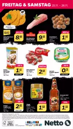 Gazetka promocyjna Netto - Woche 47 - Gazetka - ważna od 26.11 do 26.11.2022 - strona 24 - produkty: alle artikel ohne dekoration, angebot, babybel, Brühe, Cap, cappuccino, cin, dekoration, eis, elle, fleisch, Fleischerei, gervais, Kinder, Kinder Maxi, kinder maxi king, kräuter, krüger, maggi, quark, reis, rind, rinder, Rinderzunge, Rostocker, Schere, schnitzel, Ti