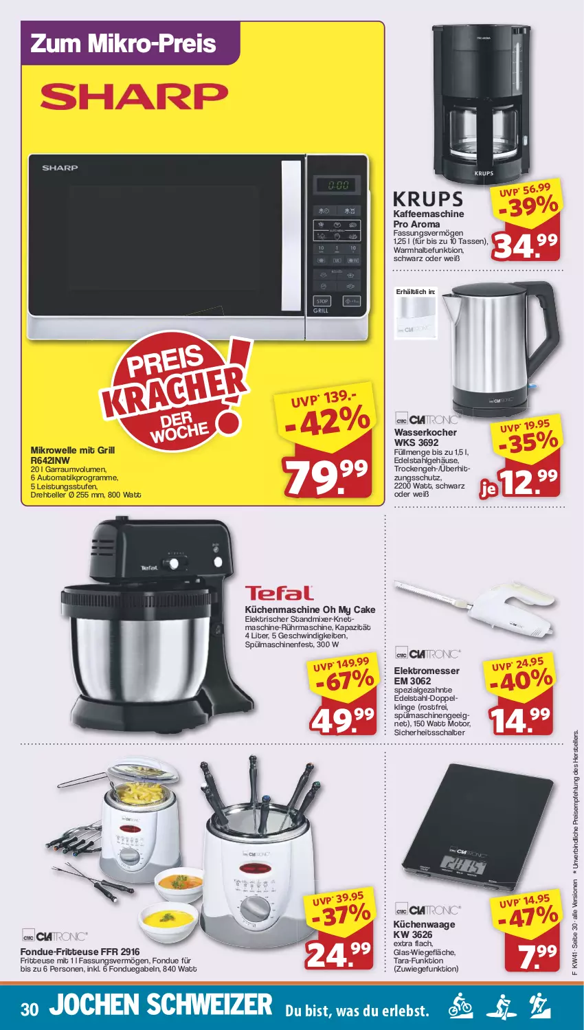 Aktueller Prospekt Famila - Prospekte - von 07.10 bis 12.10.2024 - strona 30 - produkty: auto, edelstahl, eis, Elektro, elle, Fondue, fritteuse, gabel, garraum, gefu, grill, kaffee, kaffeemaschine, Kocher, küche, Küchen, küchenmaschine, Küchenwaage, LG, messer, mikrowelle, Mixer, reis, Schal, Spezi, spülmaschinen, standmixer, tasse, teller, Ti, überhitzungsschutz, Waage, wasser, wasserkocher