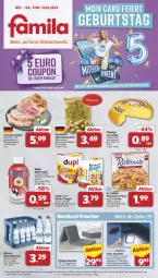 Gazetka promocyjna Famila - Prospekte - Gazetka - ważna od 12.10 do 12.10.2024 - strona 1 - produkty: Alwa, angebot, angebote, Becher, cola, Dr. Oetker, duplo, eier, eis, flasche, fleisch, holländischer schnittkäse, kartoffel, kartoffeln, Käse, kasseler, Kinder, kinder riegel, kracher, matratze, milch, mineralwasser, Müller, müllermilch, pizza, reis, riegel, ristorante, ristorante pizza, sac, schnittkäse, schwein, schweine, schweinefleisch, speisekartoffeln, Ti, wasser, wein, weine, ZTE