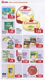 Gazetka promocyjna Famila - Prospekte - Gazetka - ważna od 18.05 do 18.05.2024 - strona 10 - produkty: Becher, beutel, bresso, creme, dell, di bufala, dip, eis, elle, frischkäse, Geflügel, géramont, hochland, Käse, käsescheiben, kiri, leberwurst, Mett, mettwurst, mortadella, mozzarella, patros, reis, rel, ring, salami, snack, teller, Ti, weichkäse, wiesenhof, wiltmann, wurst, ZTE