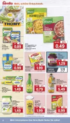 Gazetka promocyjna Famila - Prospekte - Gazetka - ważna od 18.05 do 18.05.2024 - strona 16 - produkty: beutel, eis, essig, filet, filets, fisch, flasche, knorr, knorr fix, kräuter, Kräuter Essig, Kühne, mayonnaise, nudel, nudeln, rapsöl, reis, remoulade, Ria, rotkohl, sauce, saupiquet, senf, suppe, suppen, suppenliebe, thomy, thomy les sauces, thunfisch, Ti, Yo, ZTE