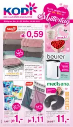 Gazetka promocyjna Kodi - Prospekte - Gazetka - ważna od 05.05 do 05.05.2022 - strona 1 - produkty: Bau, baumwolle, domestos, duschtuch, eis, elle, gästetuch, geschirr, geschirrtuch, handtuch, LG, limette, Luftreiniger, Massagegerät, Mett, mint, reiniger, reis, teller, Ti, tuc, waschhandschuh, wolle