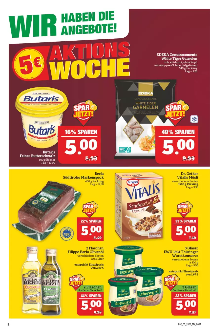 Aktueller Prospekt Marktkauf - Prospekt - von 30.01 bis 05.02.2022 - strona 2 - produkty: Becher, butter, Butterschmalz, deka, ente, garnelen, gin, malz, nuss, Schal, Schale, Schmalz, Ti