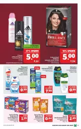 Gazetka promocyjna Marktkauf - Prospekt - Gazetka - ważna od 05.02 do 05.02.2022 - strona 27 - produkty: Adidas, aufsteckbürsten, Bad, body, brillance, bürste, bürsten, creme, deo, deospray, duschbad, eis, flasche, Geflügel, gin, katzennahrung, Nuance, olive, oral-b, palmolive, pasta, purina, reis, schwarzkop, schwarzkopf, tender, theramed, Ti, zahncreme, zahnpasta