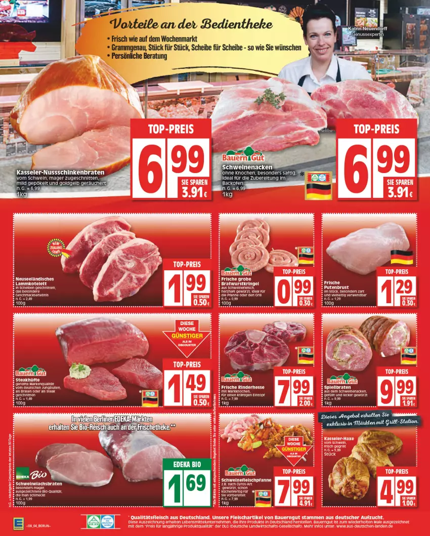 Aktueller Prospekt Edeka - Angebote der Woche - von 20.02 bis 25.02.2023 - strona 4 - produkty: backofen, braten, bratwurst, eintopf, eis, fleisch, gewürz, grill, grobe bratwurst, gyros, jungbullen, kasseler, küche, Küchen, lachs, Lachsbraten, mac, nuss, Ofen, pfanne, rel, rind, rinder, ring, rwe, saft, schinken, schinkenbraten, schnitten, schwein, schweine, schweinefleisch, Schweinelachs, steak, Ti, topf, wein, weine, wurst