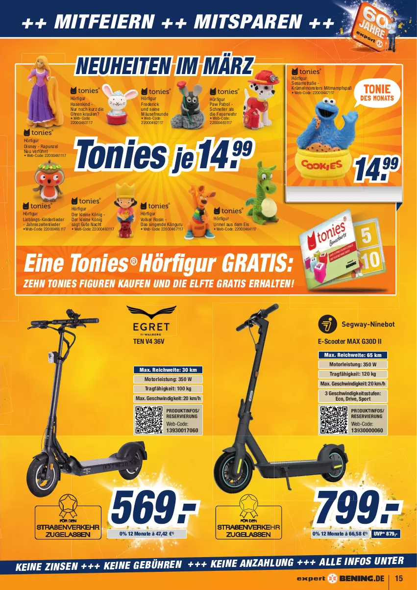 Aktueller Prospekt Expert Aurich - Prospekte - von 17.03 bis 23.03.2022 - strona 15 - produkty: disney, eier, eis, elle, Kinder, leine, mam, monster, neuheit, Paw Patrol, rwe, scooter, sesam, Sesamstraße, Sport, Ti