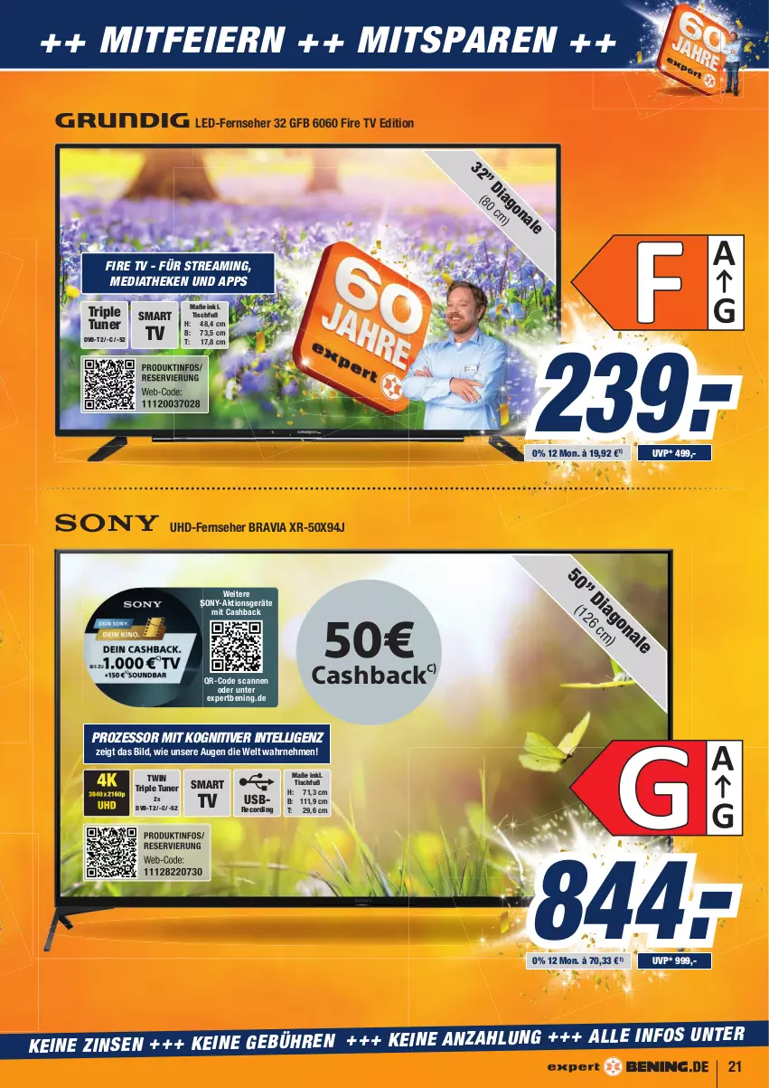 Aktueller Prospekt Expert Aurich - Prospekte - von 17.03 bis 23.03.2022 - strona 21 - produkty: dvb, DVB-T, eier, fernseher, Intel, smart tv, sony, Ti, tisch, tuner, uhd, usb