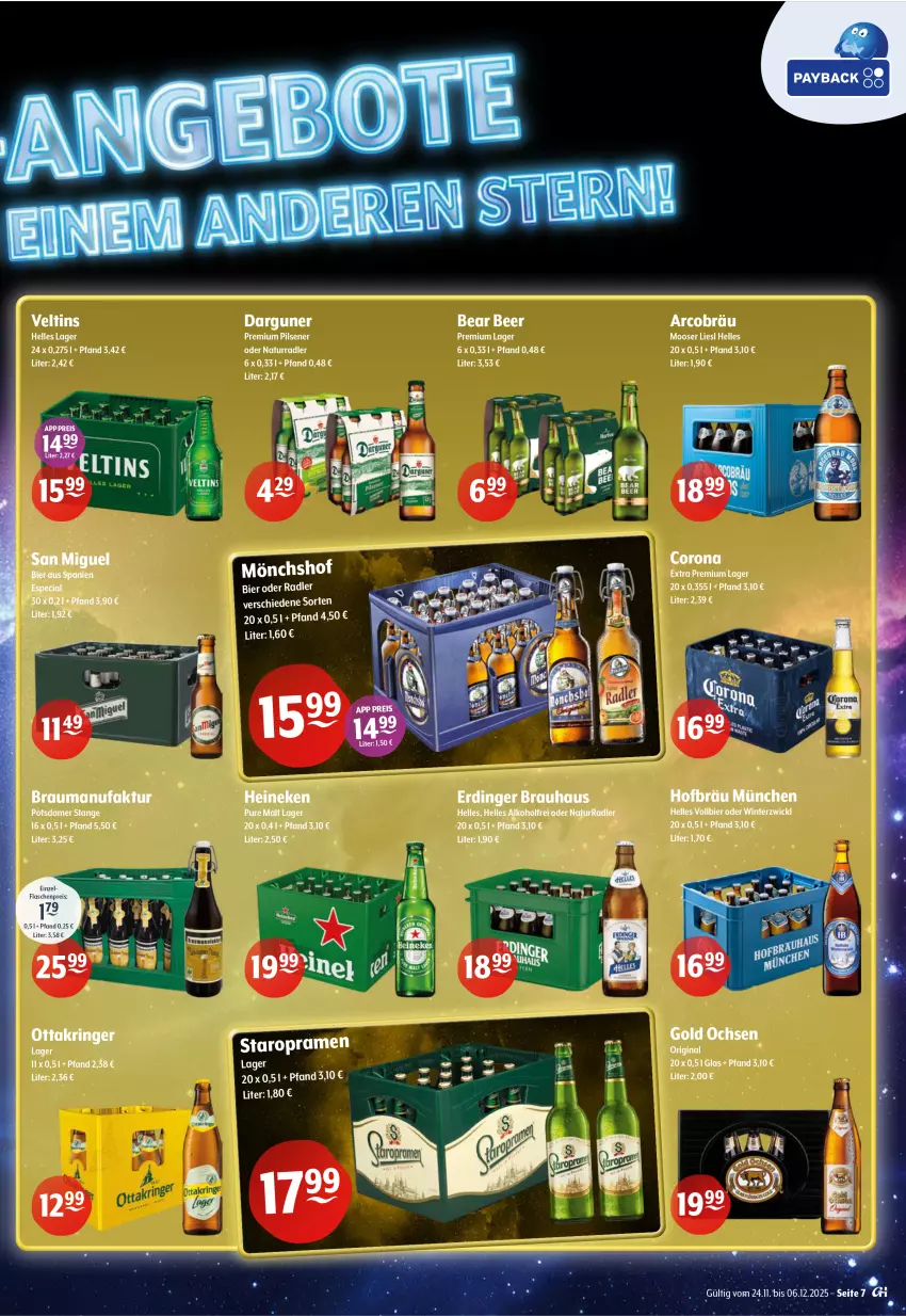 Aktueller Prospekt Getraenke Hoffmann - Prospekte - von 24.11 bis 06.12.2025 - strona 7 - produkty: bier, eis, elle, erdinger, Faktu, flasche, gin, oder radler, Ottakringer, pils, pilsener, premium pils, radler, reis, ring, Staropramen, tee, Ti, tuc, WICK