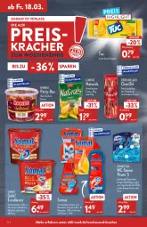 Gazetka promocyjna Aldi Nord - Aldi-Vorschau - Gazetka - ważna od 19.03 do 19.03.2022 - strona 34 - produkty: aldi, beutel, debeukelaer, domestos, eis, elle, flasche, gin, haribo, klarspüler, kracher, lorenz, natur, natura, reis, schoko, schokolade, somat, spülmaschinen, teller, tender, Ti, tuc, WC-Steine