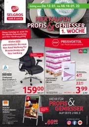 Gazetka promocyjna Selgros - Nonfood - Gazetka - ważna od 18.01 do 18.01.2023 - strona 1 - produkty: Brei, chefsessel, din a4, drucker, eis, kopierpapier, Laserdrucker, LG, Mode, Palette, papier, reis, sessel, stuhl, Ti