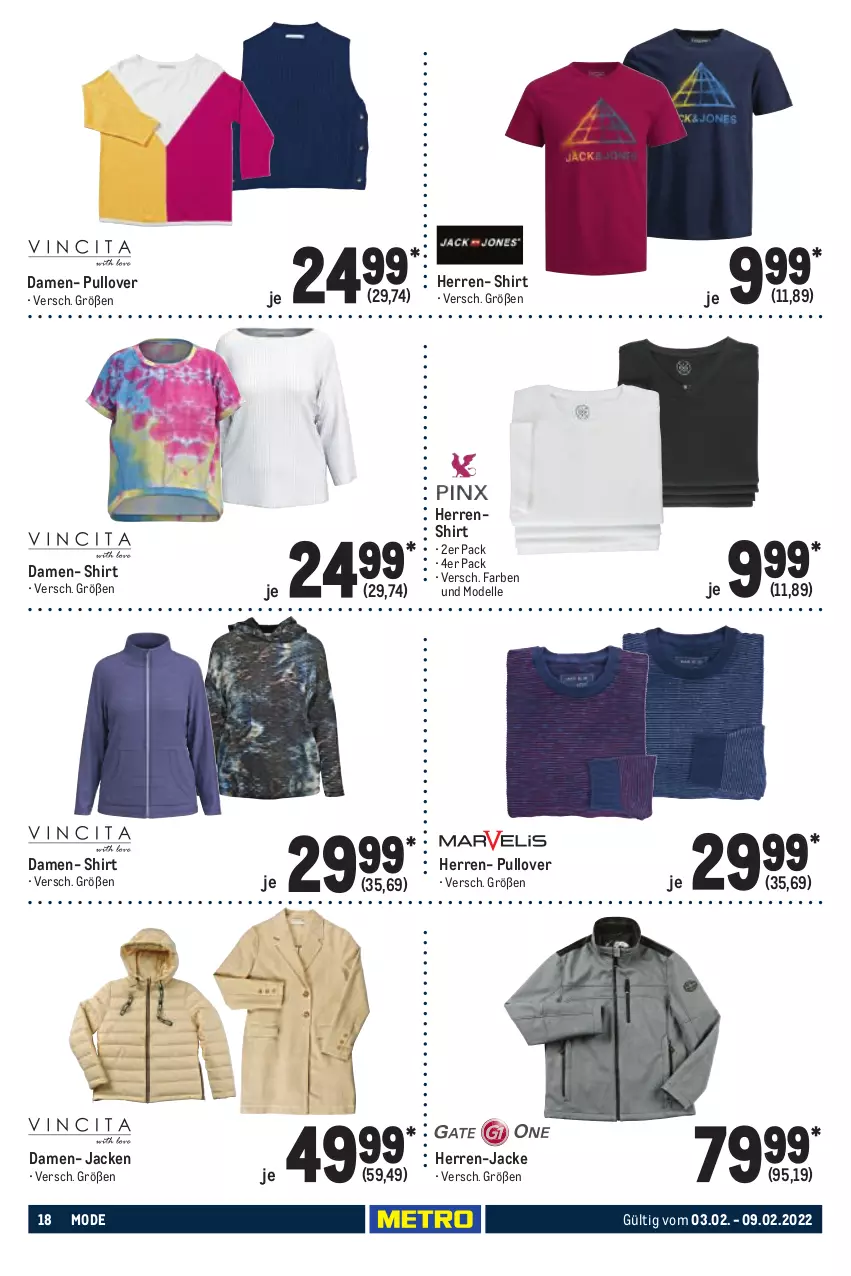 Aktueller Prospekt Metro - NonFood - von 03.02 bis 09.02.2022 - strona 18 - produkty: dell, elle, Jacke, Mode, Pullover, shirt, Ti