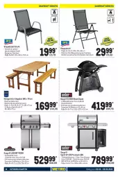 Gazetka promocyjna Metro - NonFood - Gazetka - ważna od 09.02 do 09.02.2022 - strona 14 - produkty: Bank, braun, edelstahl, eis, garnitur, Garten, gasgrill, grill, grillfläche, grillrost, Holz, klappstuhl, lack, Ria, stapelstuhl, stuhl, Ti, tisch