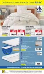 Gazetka promocyjna Lidl - Wochen-Highlights im Onlineshop - Gazetka - ważna od 14.08 do 14.08.2022 - strona 6 - produkty: angebot, angebote, auer, Bau, bett, eis, elle, federkern, irisette, kissen, kopfkissen, Liege, matratze, matratzen, Matratzentopper, ndk, reis, rel, Schal, Schale, steppbett, Tasche, taschen, telefon, Ti, tisch, topper, uhr