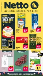 Gazetka promocyjna Netto - Woche 6 - Gazetka - ważna od 10.02 do 10.02.2024 - strona 1 - produkty: angebot, angebote, Berger, bett, bettwäsche, bohne, bohnen, butter, dreistern, eis, géramont, irische butter, jacobs, jacobs krönung, kaffee, kaffeebohnen, Königsberger Klopse, milch, Mon Chéri, obst, reis, Ti, trauben, weihenstephan