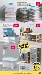 Gazetka promocyjna Netto - Woche 6 - Gazetka - ważna od 10.02 do 10.02.2024 - strona 25 - produkty: aufbewahrungsbox, Behälter, Clin, decke, Deckel, Holz, regal, Ria, Rollenbox, schubladen, schuhregal, Ti, uhr