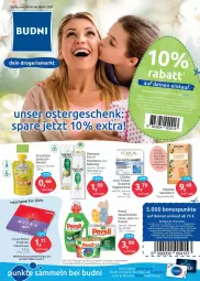 Gazetka promocyjna Budni - Prospekte - Gazetka - ważna od 09.04 do 09.04.2022 - strona 1 - produkty: anti-falten experte, beutel, coupon, coupons, creme, duschgel, eis, elle, frucht, gutschein, handcreme, haselnuss, kraft, l'oreal, LG, milch, milka, nuss, pantene, persil, pralinen, pro-v, reis, sanddorn, shampoo, spülung, tagescreme, Tchibo, telefon, teller, Ti, Tiere, vita, vitality, waschmittel, weleda