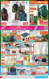 Gazetka promocyjna Norma - Norma - Gazetka - ważna od 18.09 do 18.09.2023 - strona 14 - produkty: abdeckplane, angebot, angebote, asti, auer, auto, batterie, Bebe, blume, braun, Brennholz, edelstahl, eis, Elan, elle, fernbedienung, Garten, gin, grill, gsw, hocker, Holz, Jacke, kaffee, Kette, Kocher, kraft, lamm, lebensmittel, leds, leine, Leuchte, leuchten, LG, messer, mit fernbedienung, ndk, olive, pflanze, pflanzen, Rauch, reis, Ria, riegel, rind, rwe, sac, säge, schlauch, schrauben, shake, Tasche, taschen, Teleskop, teleskopstiel, thermometer, Ti, timer, tisch, wandhalterung, wasser, werkzeug, Windschutz