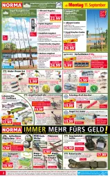 Gazetka promocyjna Norma - Norma - Gazetka - ważna od 18.09 do 18.09.2023 - strona 2 - produkty: asti, aufbewahrungstasche, auto, Bebe, brie, edelstahl, eier, eis, elle, filet, fisch, fische, Fischer, forelle, gin, Holz, HP, Kescher, Knicklicht, kraft, Kugel, leine, LG, messer, ndk, reis, rel, Ria, ring, Schere, Spaten, Sport, sporttasche, Stier, Tasche, taschen, Teleskop, Ti, Tiere, tisch, tragetasche, Wels, Zander, ZTE