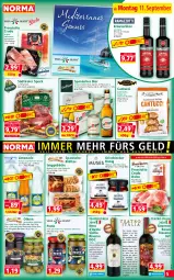 Gazetka promocyjna Norma - Norma - Gazetka - ważna od 18.09 do 18.09.2023 - strona 5 - produkty: bier, blätterteig, blätterteiggebäck, braten, dekoration, eis, elle, flasche, fleisch, genovese, gin, grapefruit, grill, hartkäse, honig, Käse, kräuter, kräuterlikör, kühlregal, likör, limo, limonade, mandel, mandeln, nero, nuss, olive, oliven, orange, pesto, prosciutto, prosciutto crudo, regal, reis, ring, riserva, rohschinken, schinken, Speck, südtiroler, Thea, Ti, tuc, Wild, wolle, zitrone, ZTE