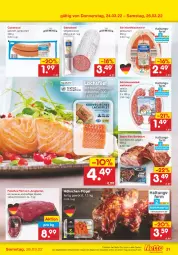 Gazetka promocyjna Netto Marken-Discount - Filial-Angebote - Gazetka - ważna od 26.03 do 26.03.2022 - strona 31 - produkty: angebot, aqua, barbecue, braten, Cabanossi, Edelsalami, eis, Falsches Filet, filet, fleisch, fleischwurst, gewürz, jungbullen, lachs, lachsfilet, Mett, mettwurst, saft, salami, schinken, schinkenfleischwurst, schwein, spare ribs, Ti, tisch, wein, wurst, ZTE, zwiebel, zwiebelmettwurst