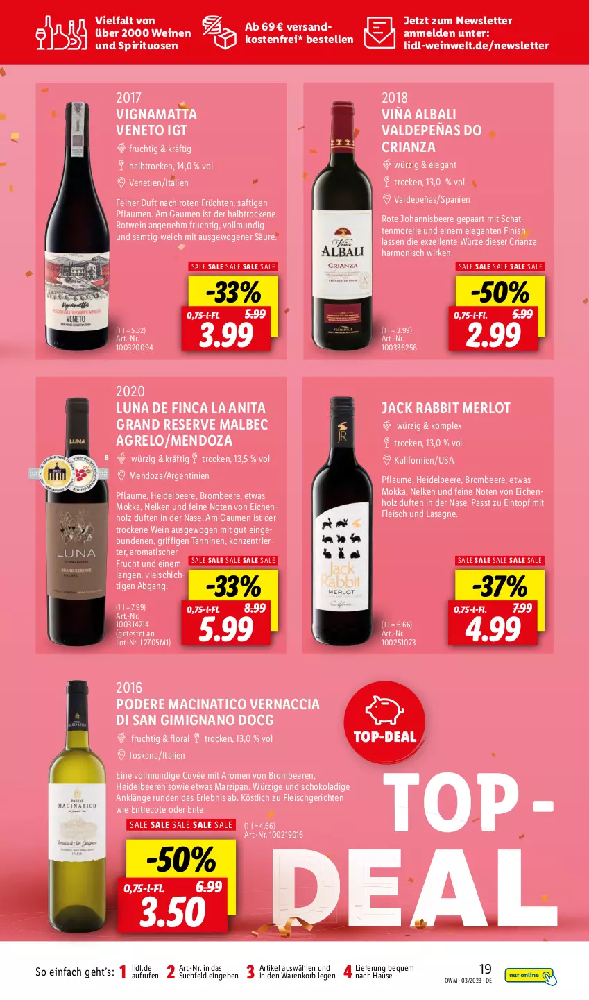 Aktueller Prospekt Lidl - Beste Weine für jeden Anlass - von 01.03 bis 31.03.2023 - strona 19 - produkty: ACC, beere, beeren, brombeere, brombeeren, cin, cuvée, eintopf, eis, elle, ente, Finish, fleisch, frucht, früchte, früchten, heidelbeere, heidelbeeren, Holz, johannisbeere, korb, lasagne, mac, marzipan, merl, merlot, ndk, pflaume, pflaumen, rel, Ria, rotwein, saft, schoko, spirituosen, Ti, tisch, topf, versandkostenfrei, wein, weine