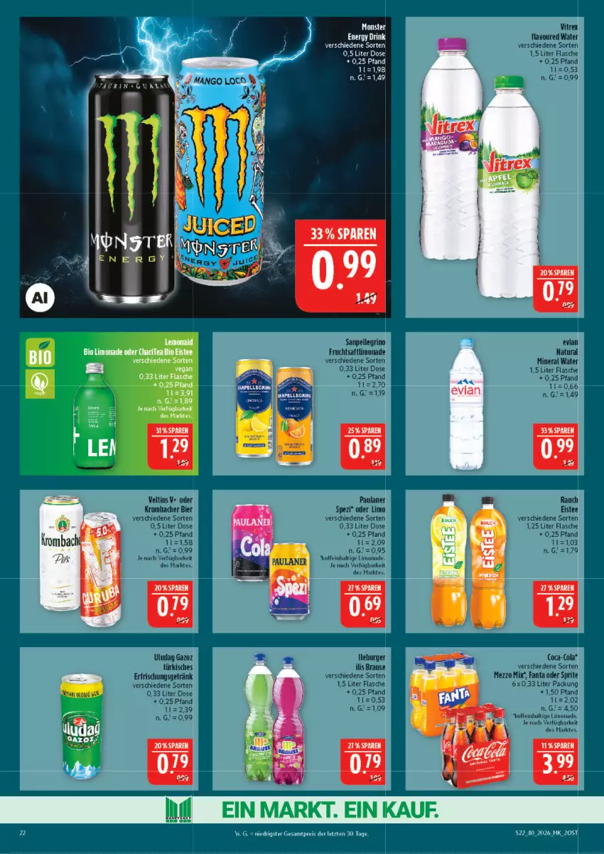 Aktueller Prospekt Marktkauf - Prospekt - von 27.09 bis 03.10.2026 - strona 22 - produkty: bio, bio limo, eis, eistee, limo, limonade, tee