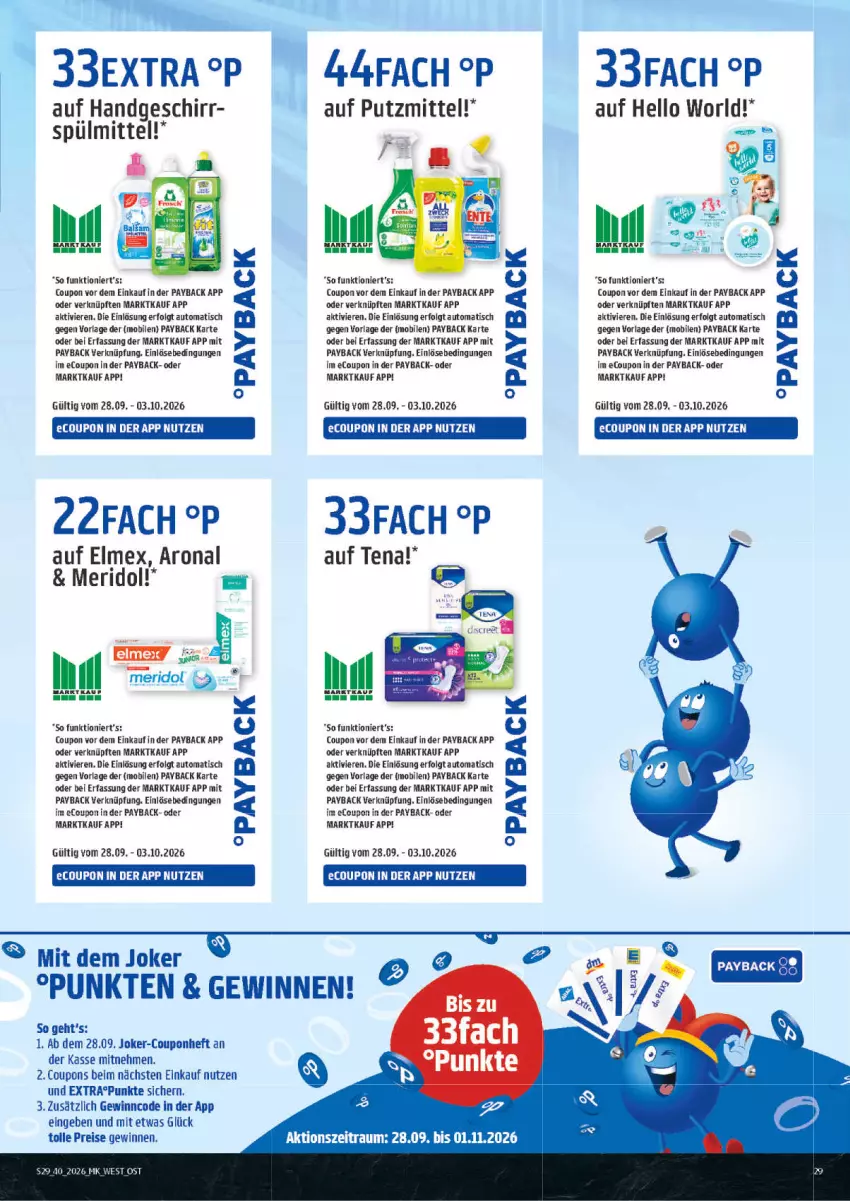 Aktueller Prospekt Marktkauf - Prospekt - von 27.09 bis 03.10.2026 - strona 29 - produkty: auto, coupon, coupons, eis, elmex, geschirr, LG, meridol, payback, reis, spülmittel, Ti, tisch